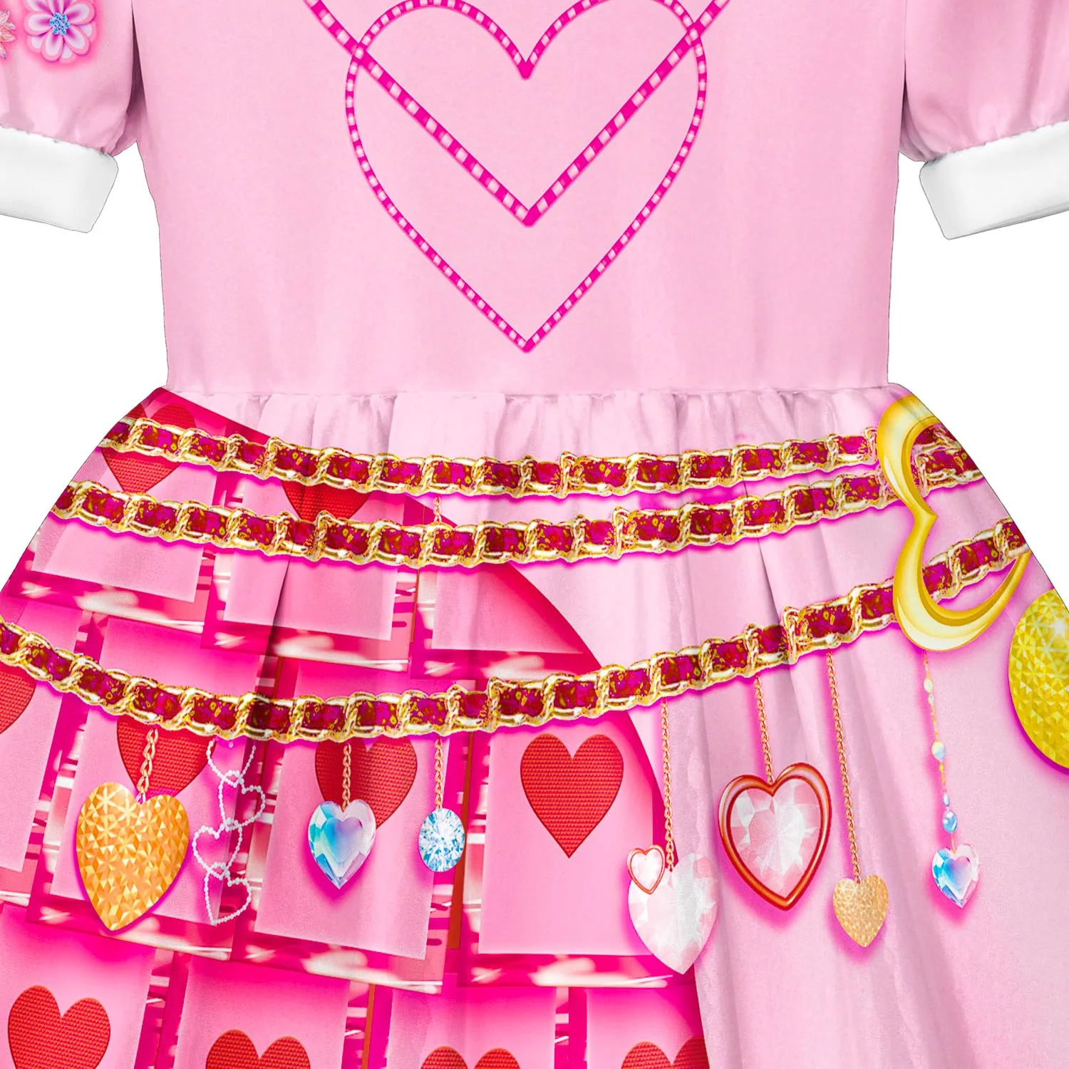 Girls Queen of Hearts Costume Princess Dress Chloe Charming Outfit for Halloween - Image 8