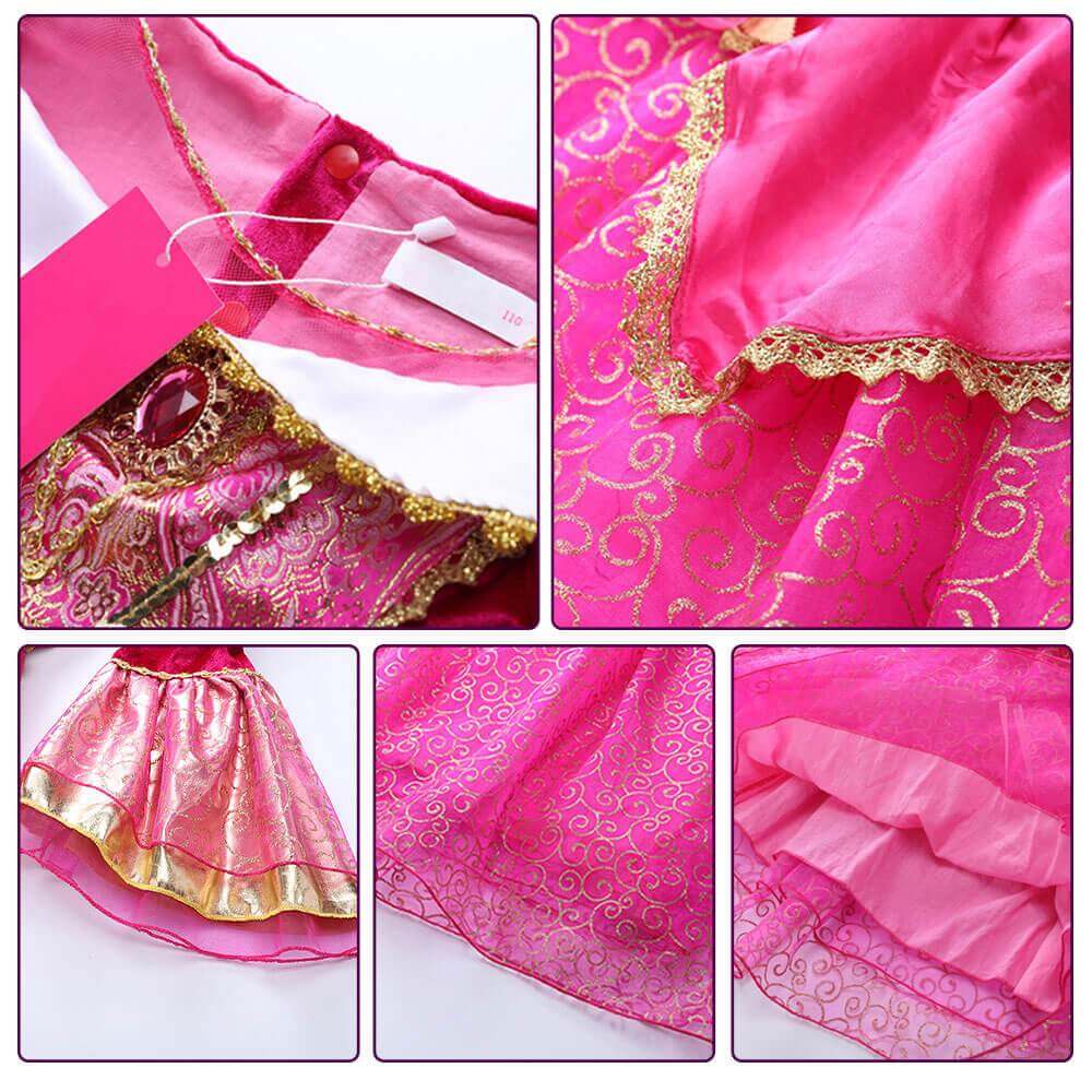 Princess Aurora Dress Girls Fairy Tale Outfits Halloween Cosplay Costume - Image 8