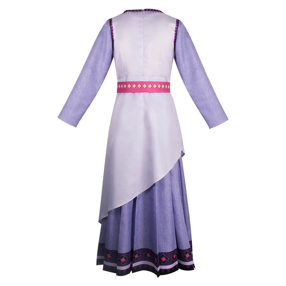 Wish Dress Asha Princess Costume Dress-up Set with Waist Bag and Belt for Girls - Image 11