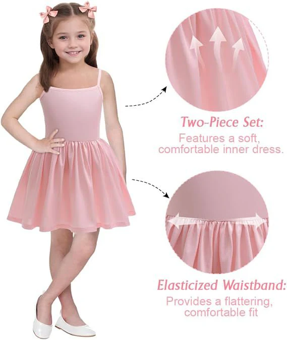 Girls Glinda Dress Good Witch Pink Princess Flowered Ruffled Tulle Gown with Camisole Slip - Image 8