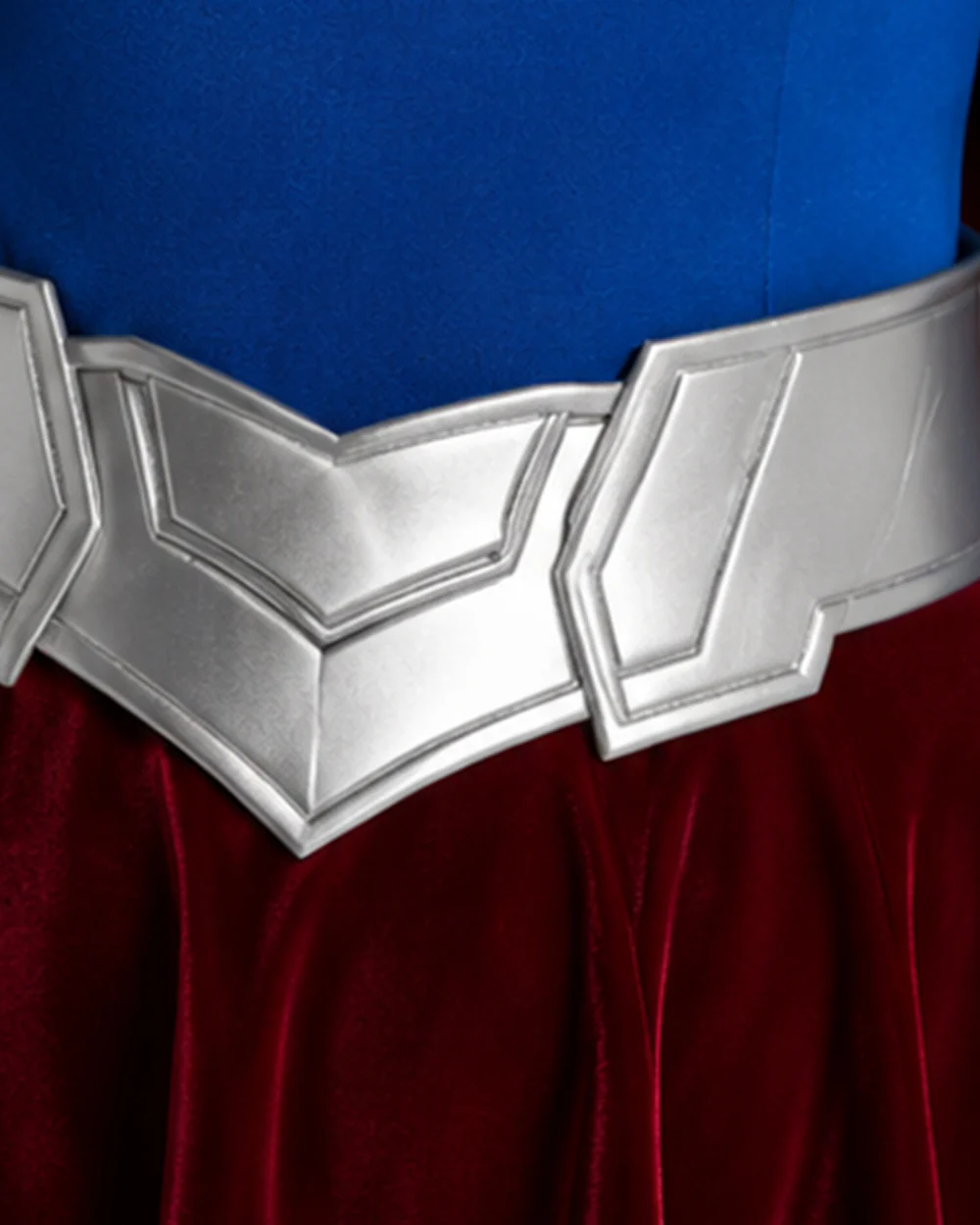 Girls Women Heroine Costume Long Sleeve Velvet Pleated Dress with Red Detachable Cape for Comic Con - Image 14