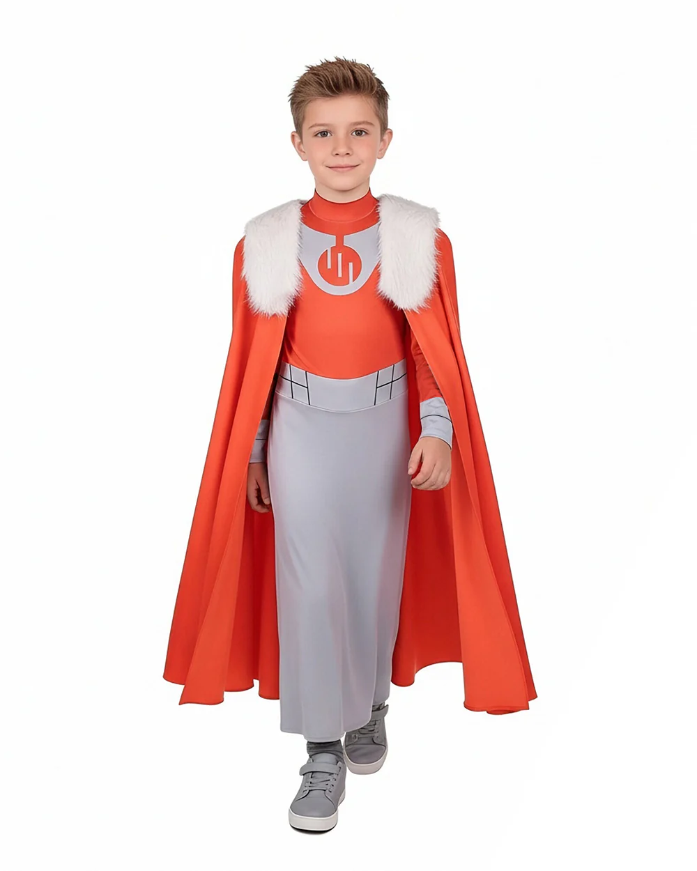 Grand Regent Costume Red Hero Combat Robe with Fur-Collared Cloak Full Set - Image 4