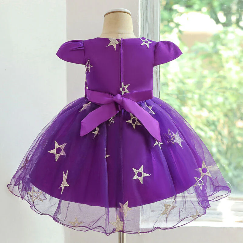 Halloween Costume - Toddler Halloween Party Purple Witches Witchery Hat and Costume Dress Set - Image 5