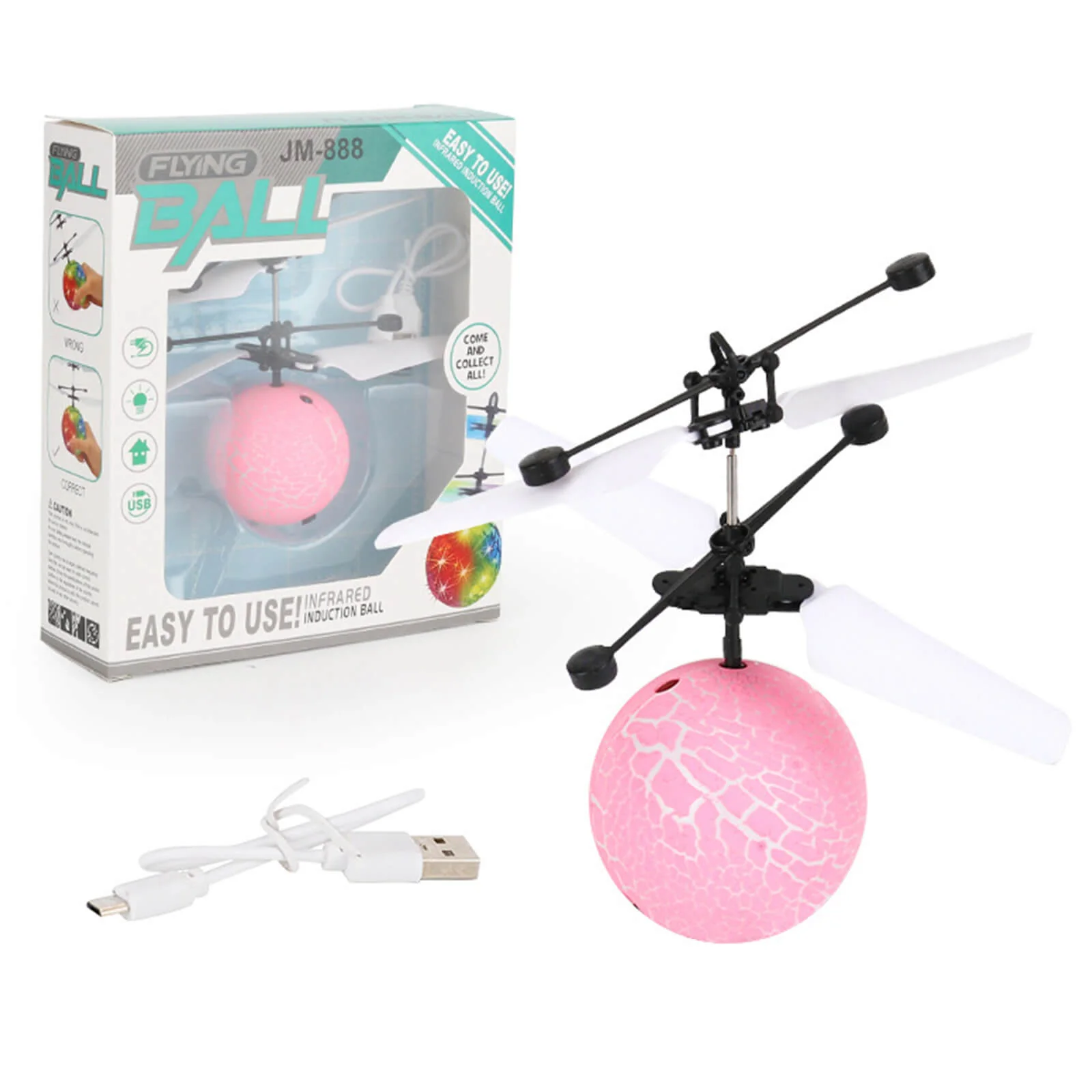 Hands Free Mini Drone Fancy Crystal Flying Ball LED Light RC Drone Induction Aircraft Toys - Image 11