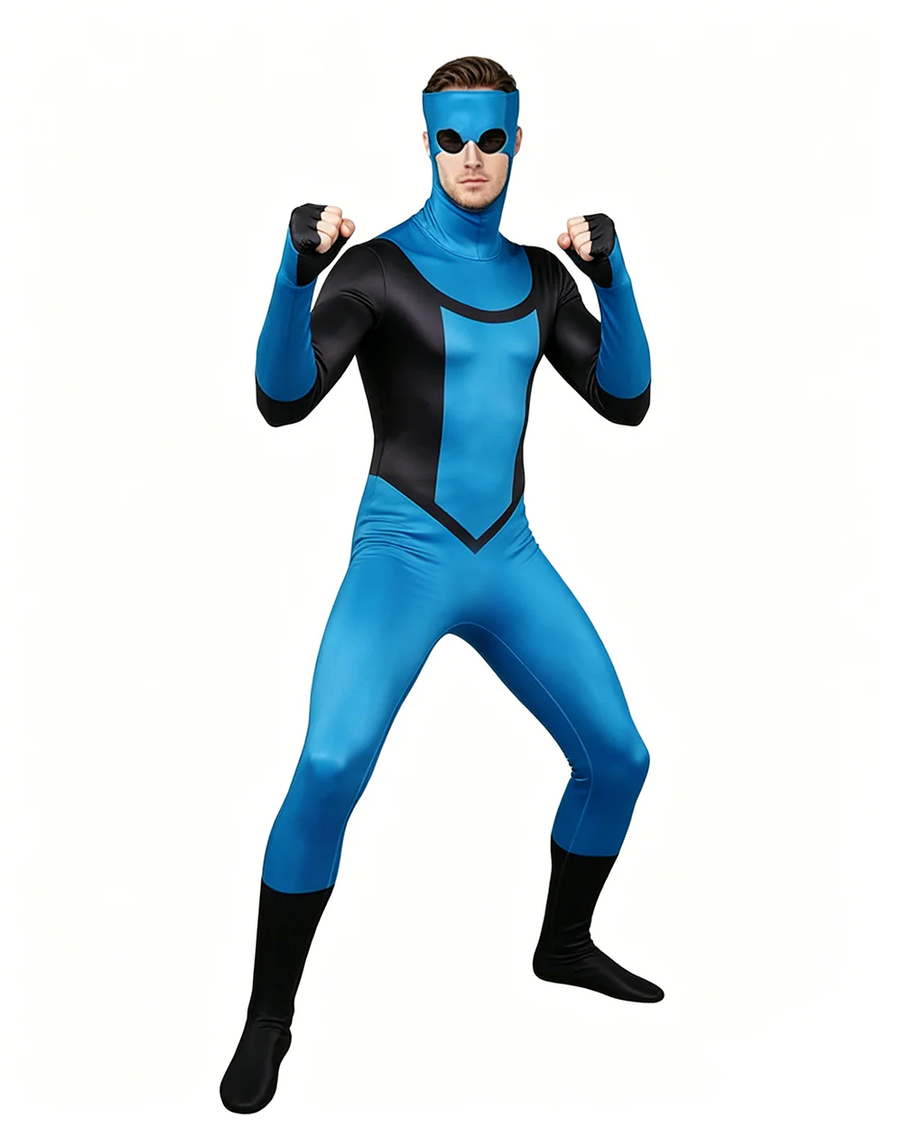 Hero Blue Jumpsuit Premium Lycra Spandex Full-Body Suit for Heroic Roleplay - Image 4