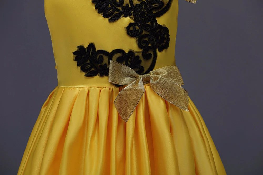Flower Girl Dress Girls Elegant Embroidery Formal Dresses Pageant Wedding Graduation Prom Dresses - Image 4