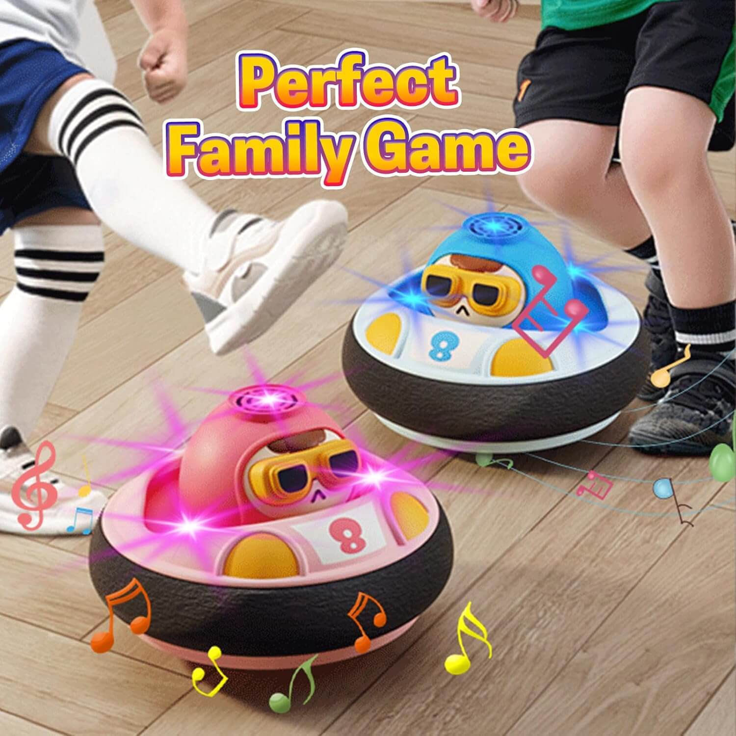 Hover Soccer Ball Indoor Floating Soccer Game Toy with LED Light and Music Interactive Family Game for Kids Aged 3+ - Image 2