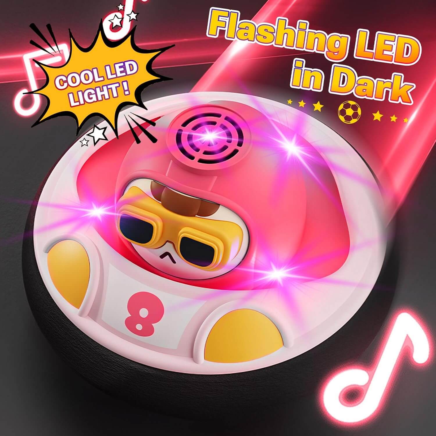 Hover Soccer Ball Indoor Floating Soccer Game Toy with LED Light and Music Interactive Family Game for Kids Aged 3+ - Image 6