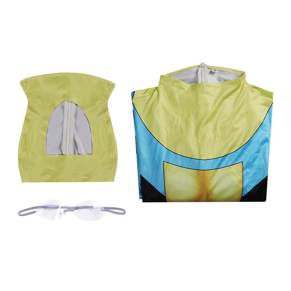 Iconic Super Hero Jumpsuit Yellow Bodysuit with Helmet and Goggles for Cosplay and Carnival Events - Image 9