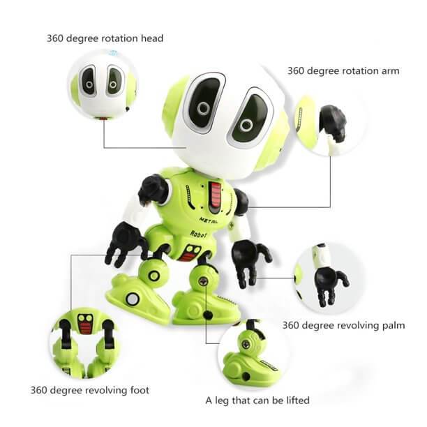 Interactive Voice Robot Intelligent Recording Alloy Gesture Touch Talking Robot Mini Electronic Doll - Image 7