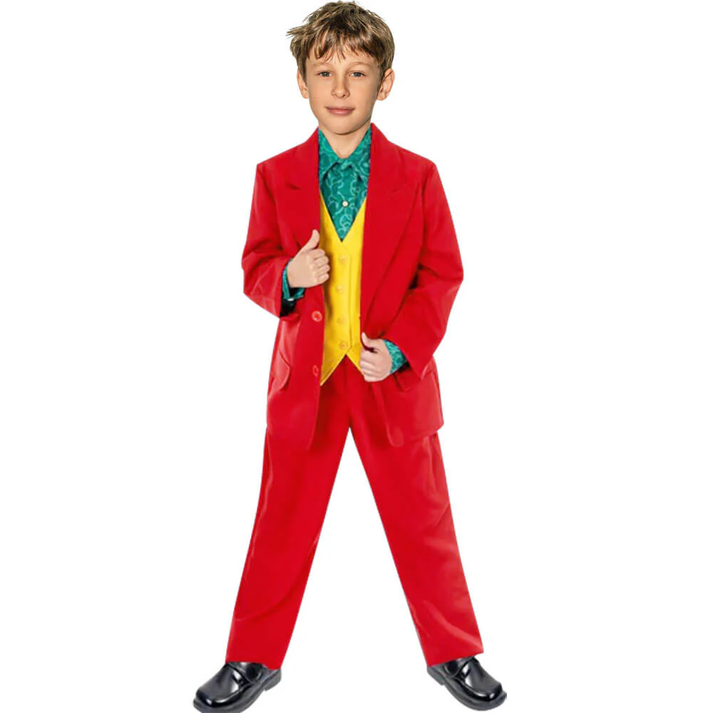 Joker Costume Kids Adult Arthur Fleck Halloween Uniform Full Set Joker Red Cosplay Outfit - Image 2