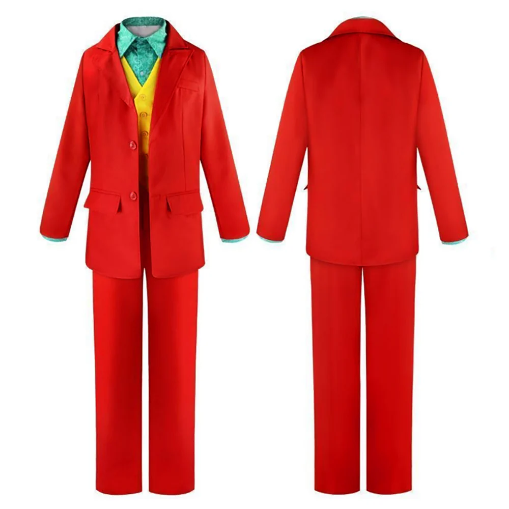 Joker Costume Kids Adult Arthur Fleck Halloween Uniform Full Set Joker Red Cosplay Outfit - Image 4
