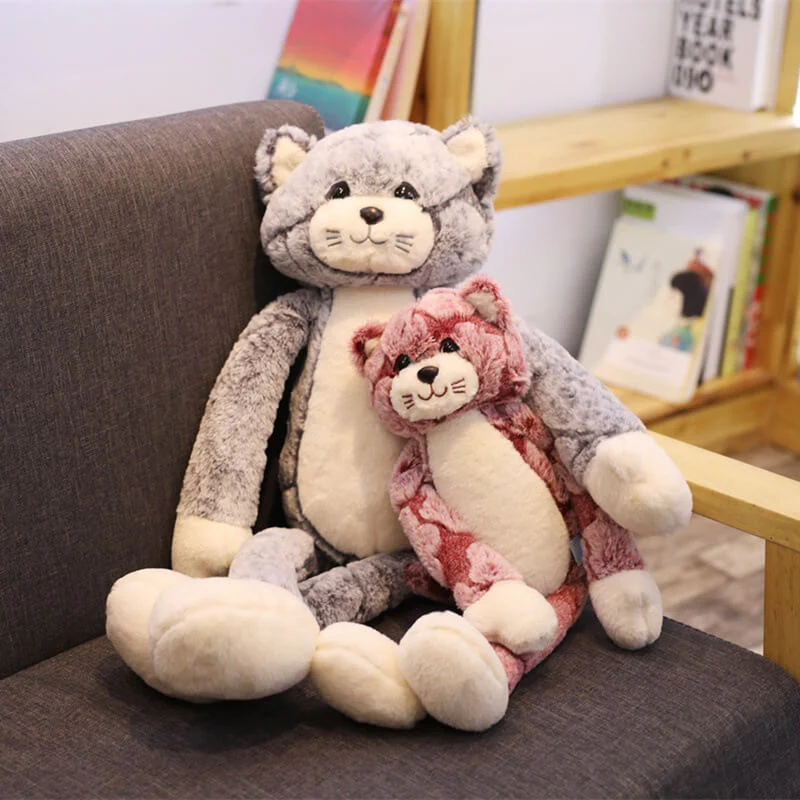 Kid Cat Plush Toys Cute Stuffed Animals Soft Fluffy Cat Dolls with Long Legs for Birthday Gift - Image 7