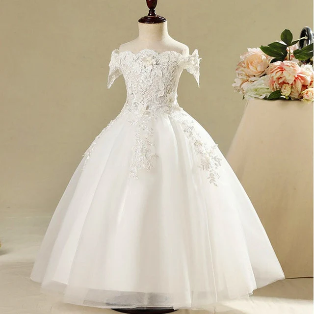 Kid Girls Tulle princess Dress Gorgeous Ball Gown Wedding Party Costume For 1-12Y - Image 7