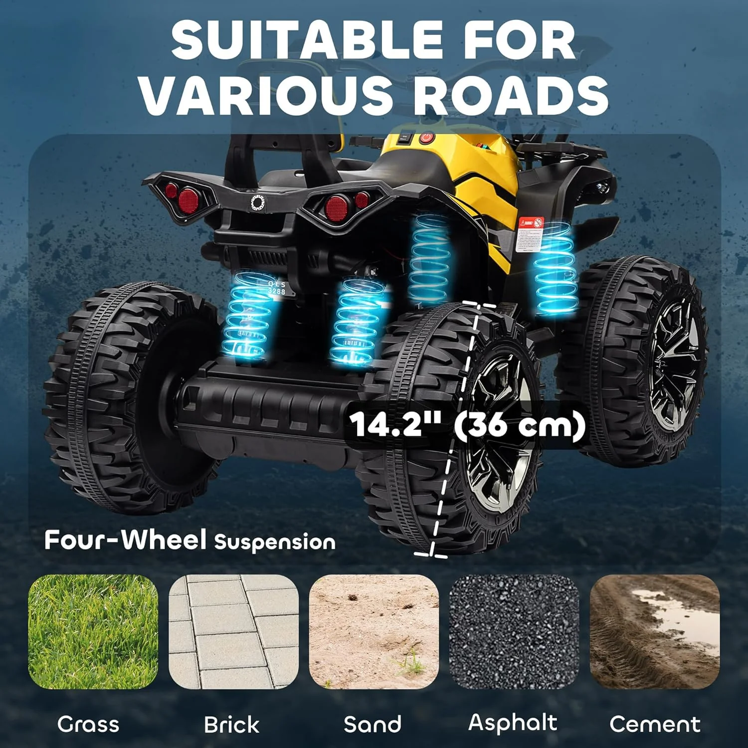 Kids 12V Ride on ATV Electric Ride on Car Battery Powered with Music Light Holiday Gift - Image 7
