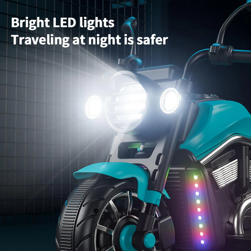 Kids 3-wheel Ride on Car 6V Electric Motorcycle Bluetooth Early Education Car - Image 8