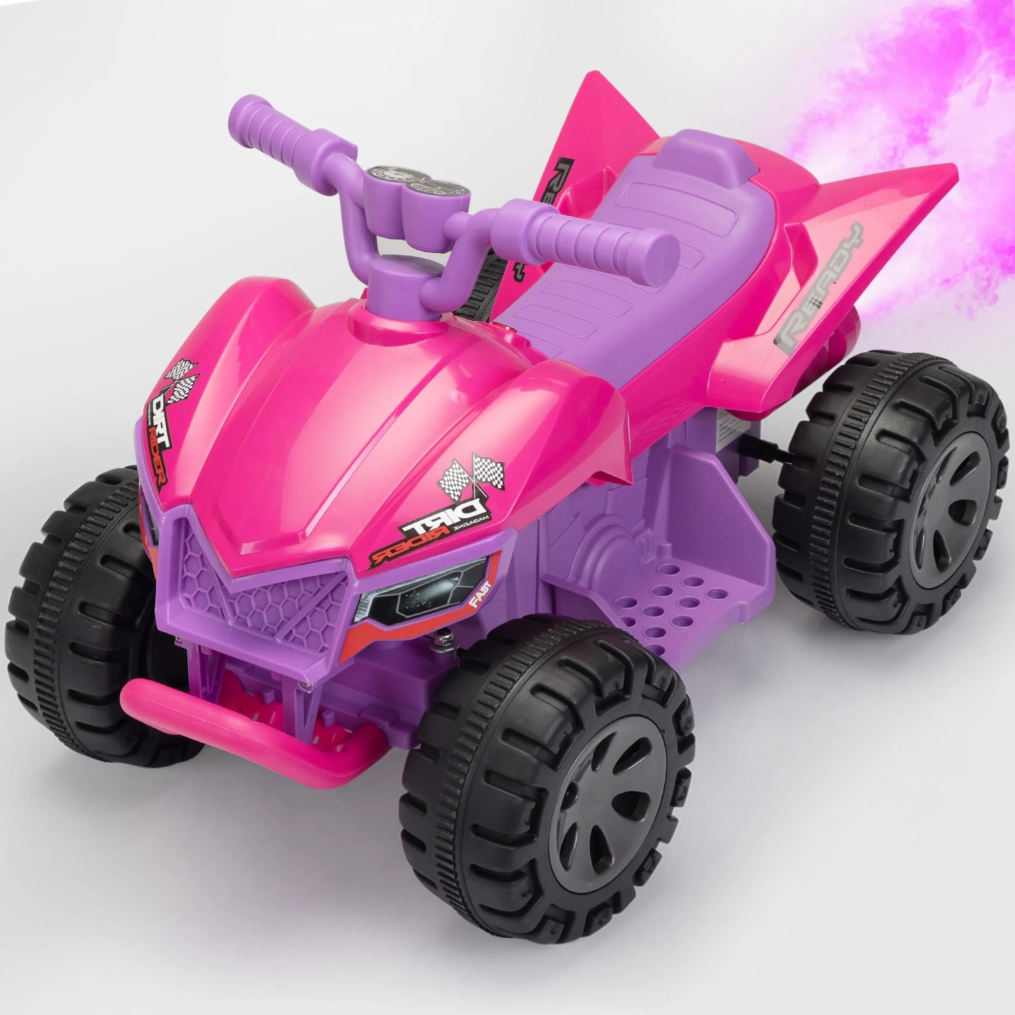 Kids 6V Electric Ride-On ATV Quad Car with Music LED Lights and Spray Device - Image 5