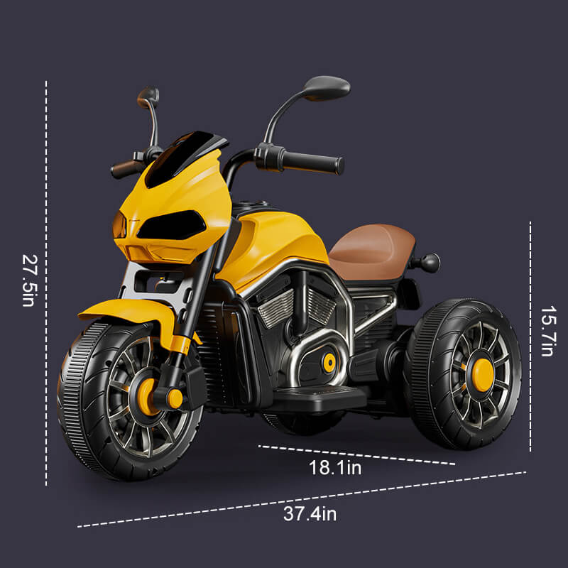 Kids 6V Ride on Car Electric Motorcycle Rechargeable 3-wheeled Car with Music Light - Image 11