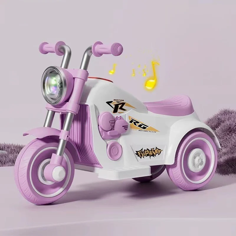 Kids 6V Ride on Motorcycle 3-wheel Electric Car Battery Power with Music and Light - Image 3