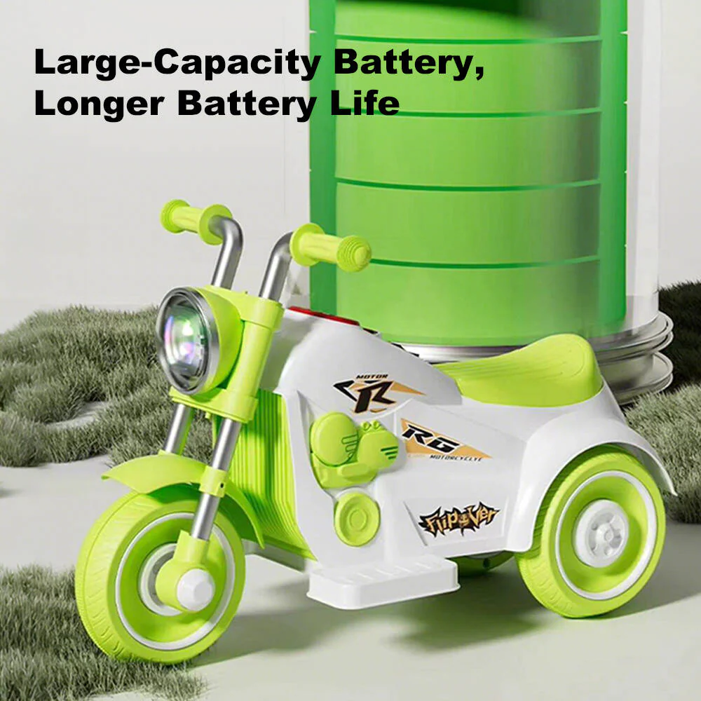 Kids 6V Ride on Motorcycle 3-wheel Electric Car Battery Power with Music and Light - Image 6