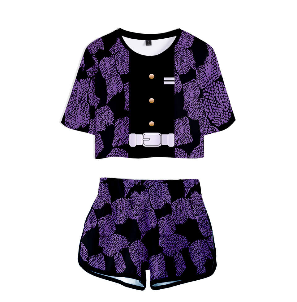 Kids Activewear Tanjiro Nezuko Running Suit Zenitsu Giyu Top and Shorts - Image 10