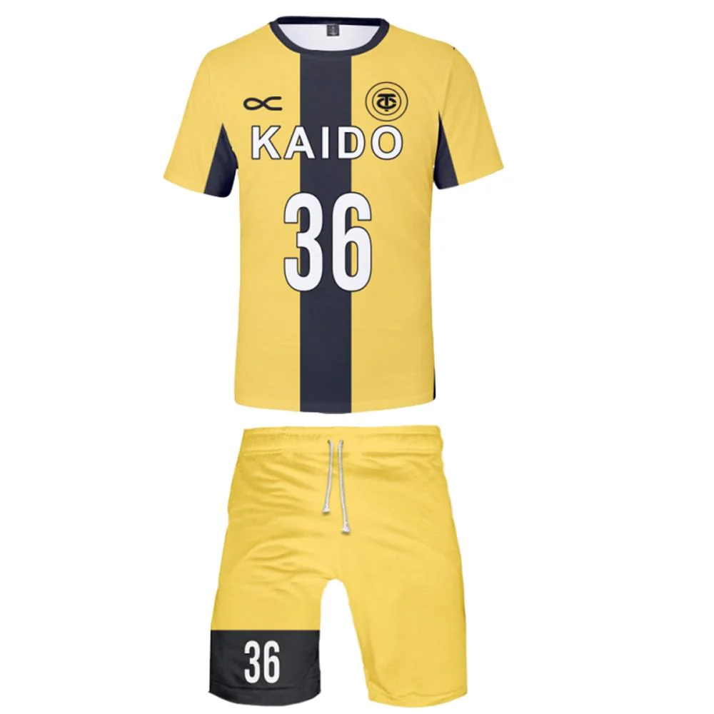 Plus Size Soccer Jerseys T-shirt Shorts 2pcs Suit Sport Uniform Set for Cosplay - Image 10