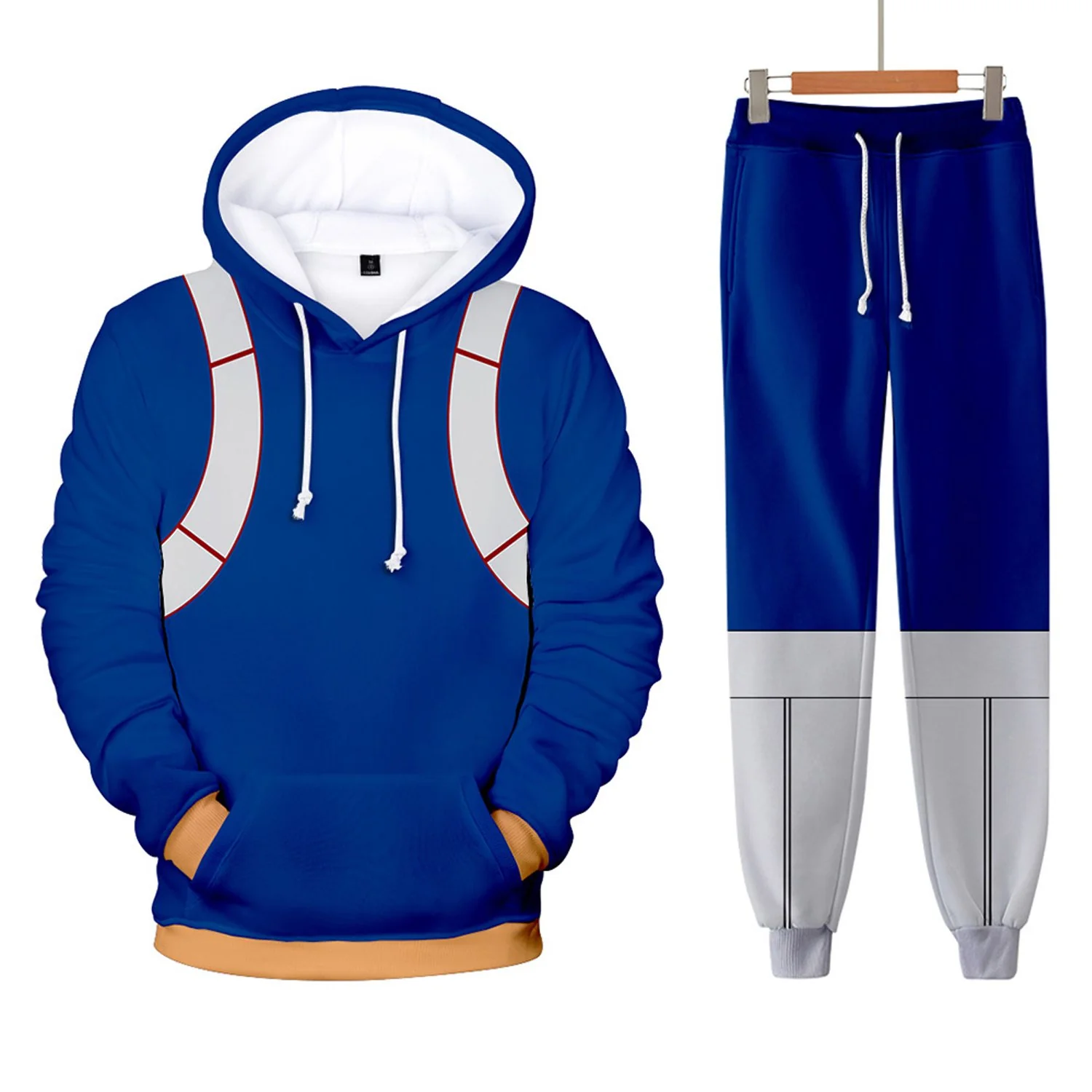 Kids Adult Hero Hooded Sweat Suit Unisex MHA Costume Hoodie Pants Set - Image 7