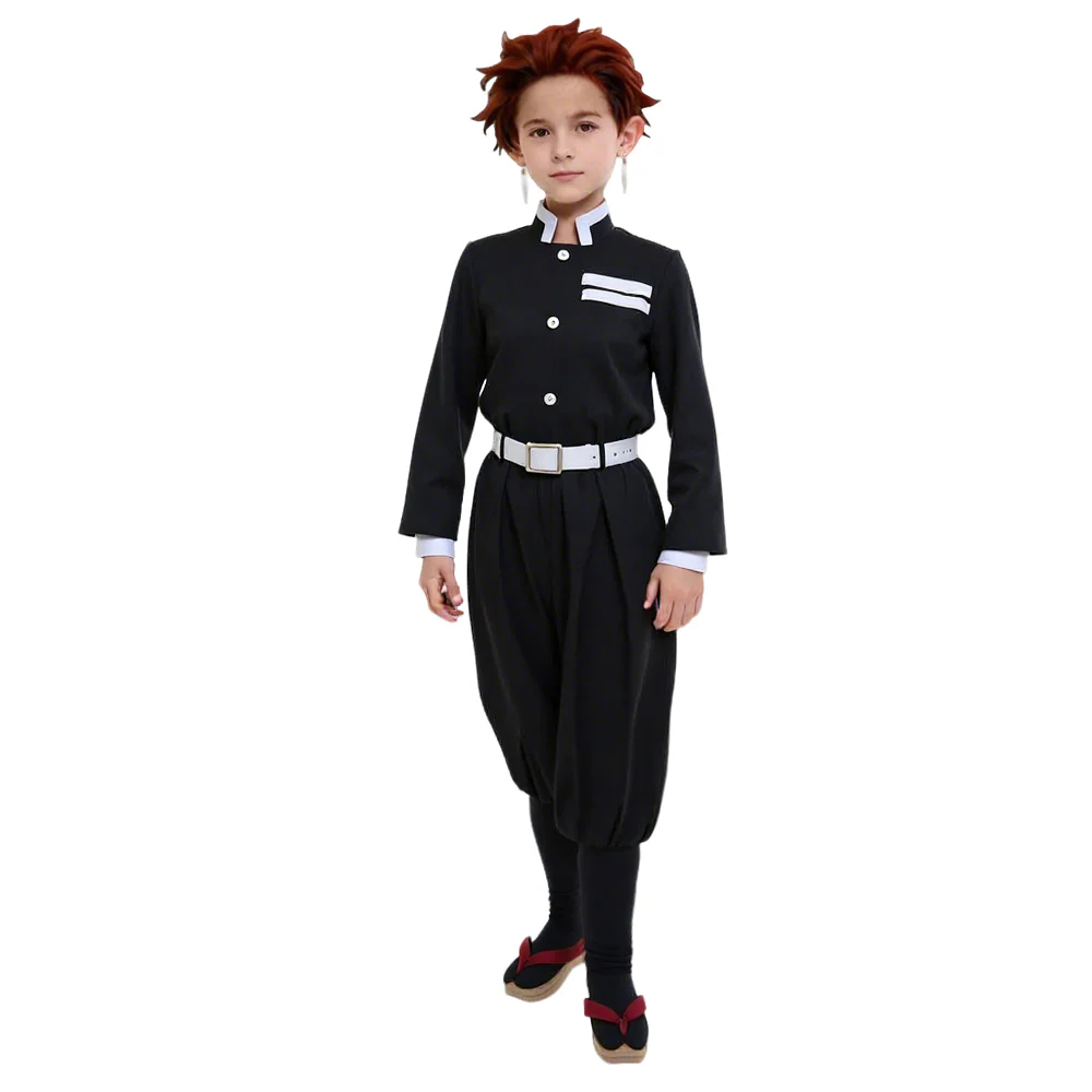 Black Pillar Corps Costume Kids Adult Cosplay Black Outfit Full Set 3pcs Uniform Suit - Image 2