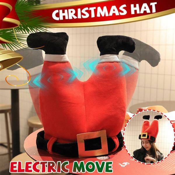 Kids Adult Santa Claus Hat Electric Musical Dancing Funny Plush Christmas Hat - Image 3