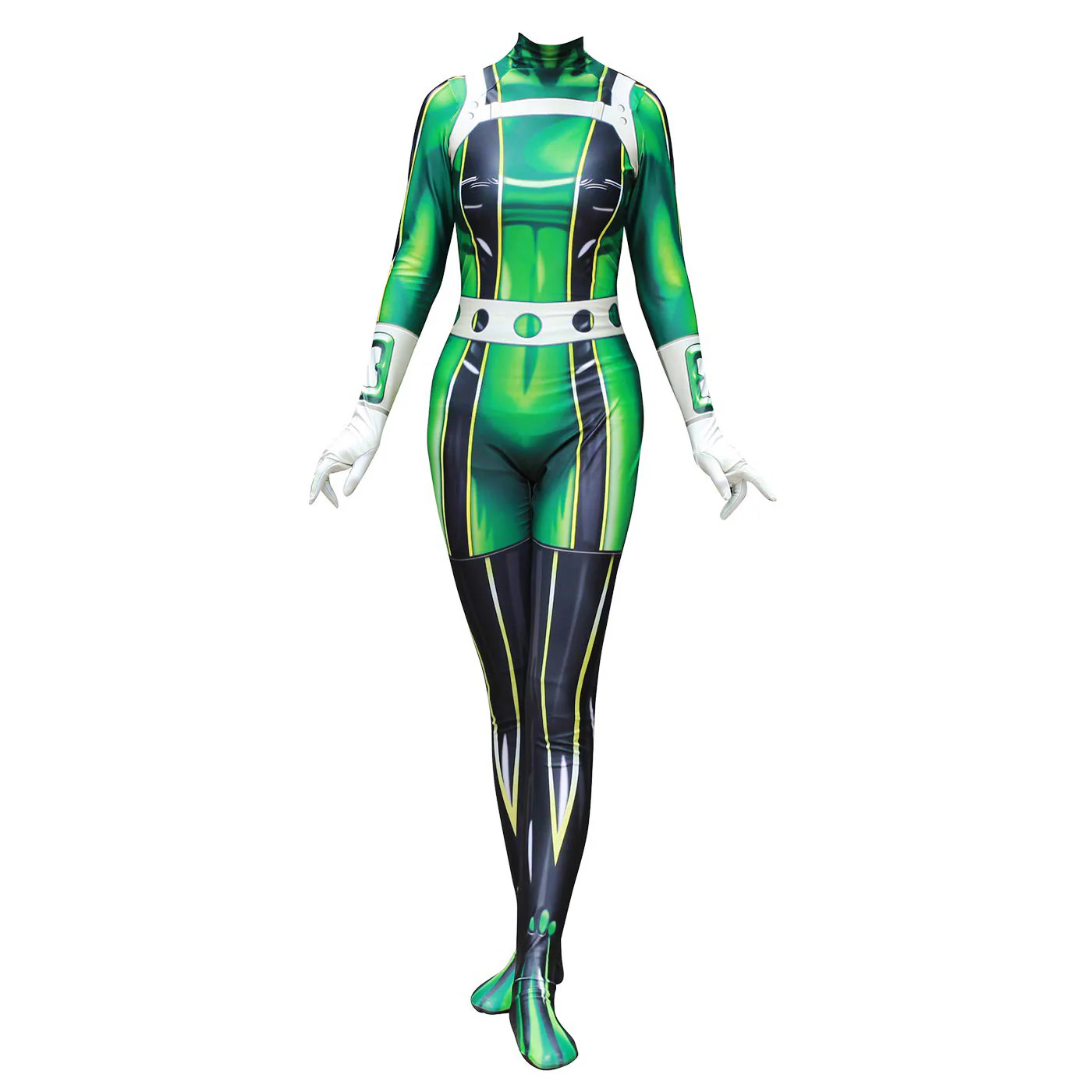 Tsuyu Jumpsuit Rainy Season Hero Froppy Costume Green Bodysuit for Cosplay - Image 7