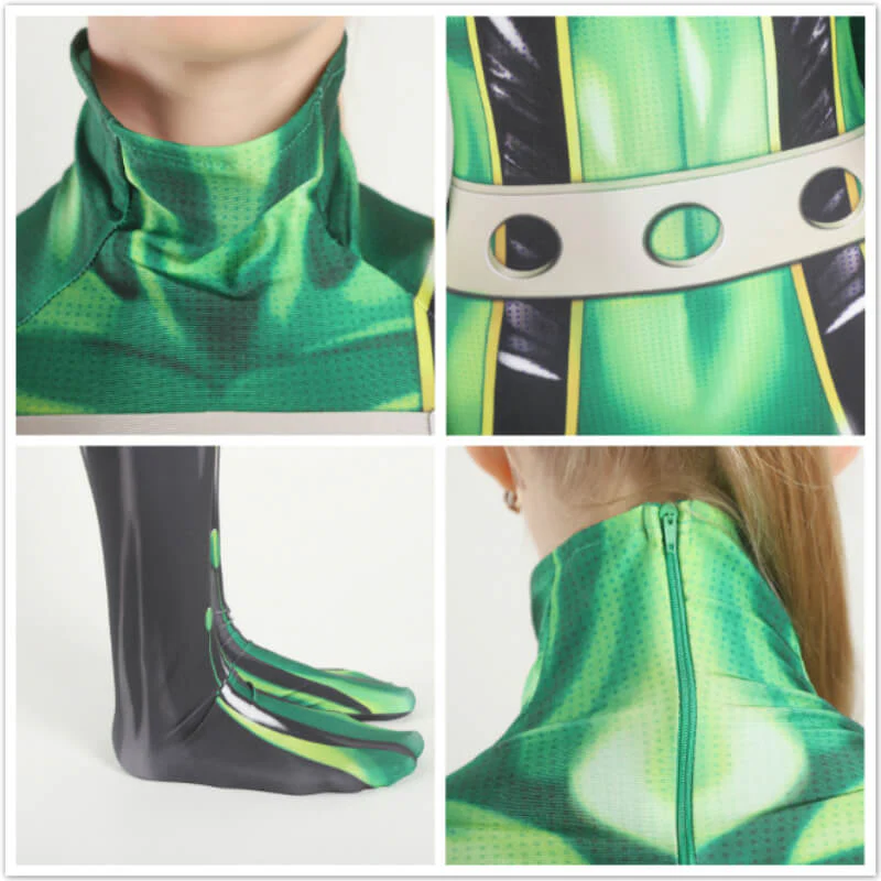 Tsuyu Jumpsuit Rainy Season Hero Froppy Costume Green Bodysuit for Cosplay - Image 8