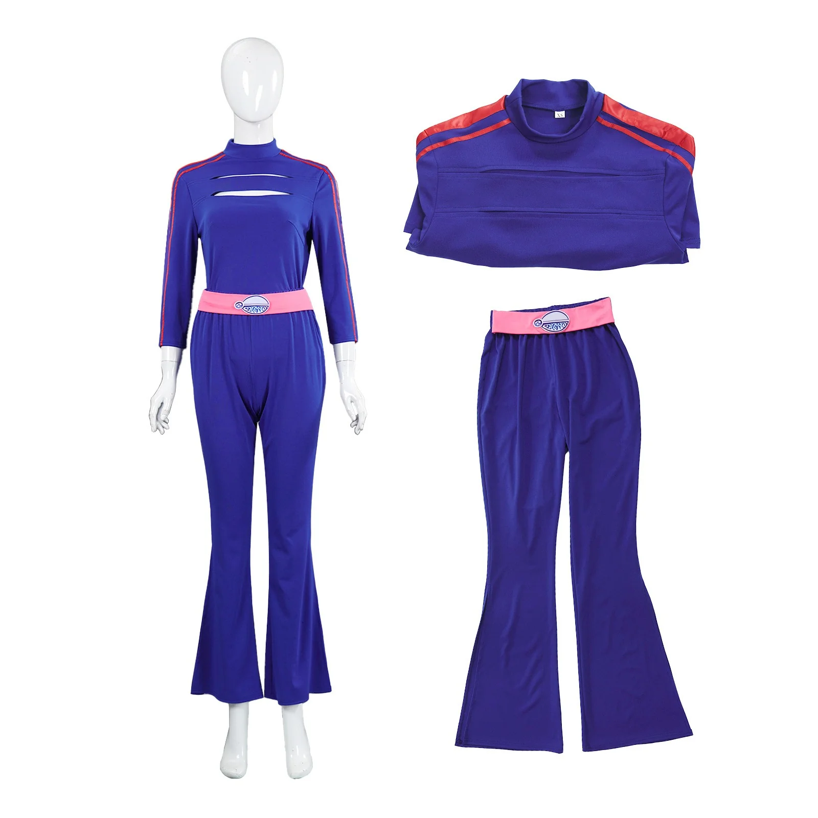 Kids Adults Addison Costume Zombies Blue Sweatshirt and Pants Suit for Cosplay Carnival - Image 4