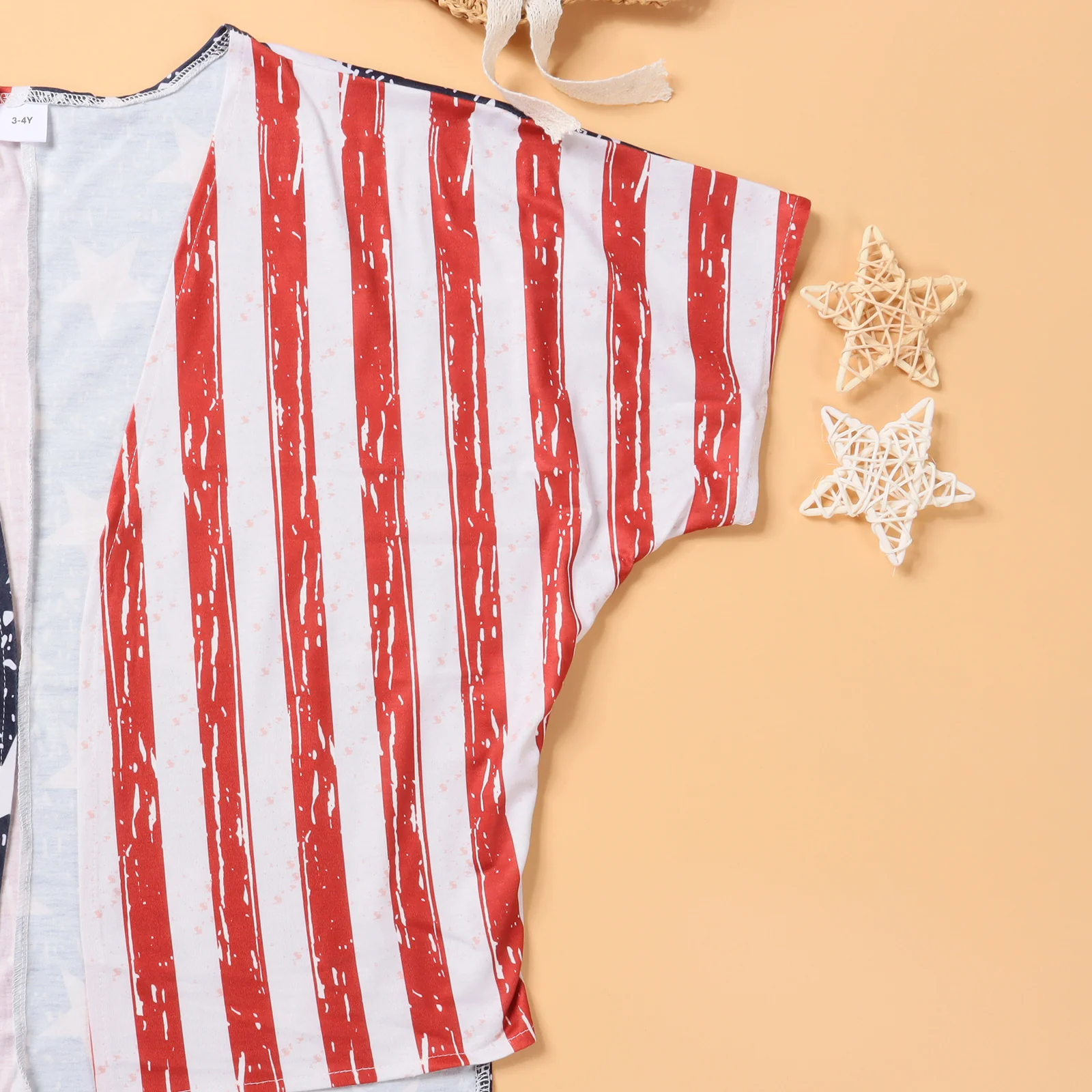 Kids Adults American Flag Outfit Mommy and Me July 4th Costume Kimono Tops for Carnival - Image 8