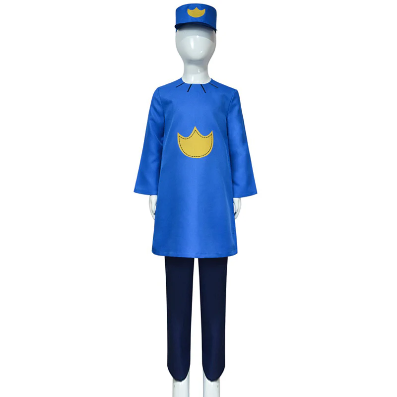 Kids Adults Dog Police Man Costume Blue Tops Pants and Hat for Cosplay - Image 3