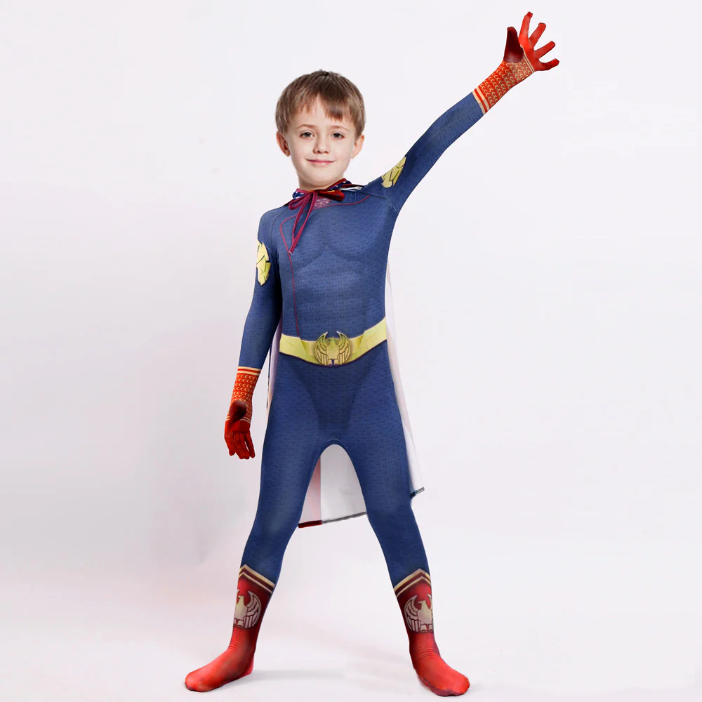 Boys Homelander Costume A-train Cosplay Outfit Starlight Deep Crimson Countess Suit - Image 4