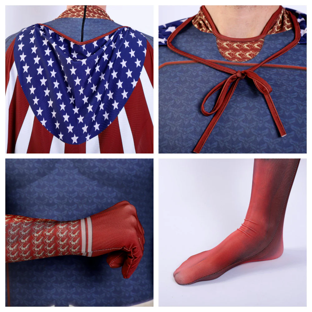 Boys Homelander Costume A-train Cosplay Outfit Starlight Deep Crimson Countess Suit - Image 6