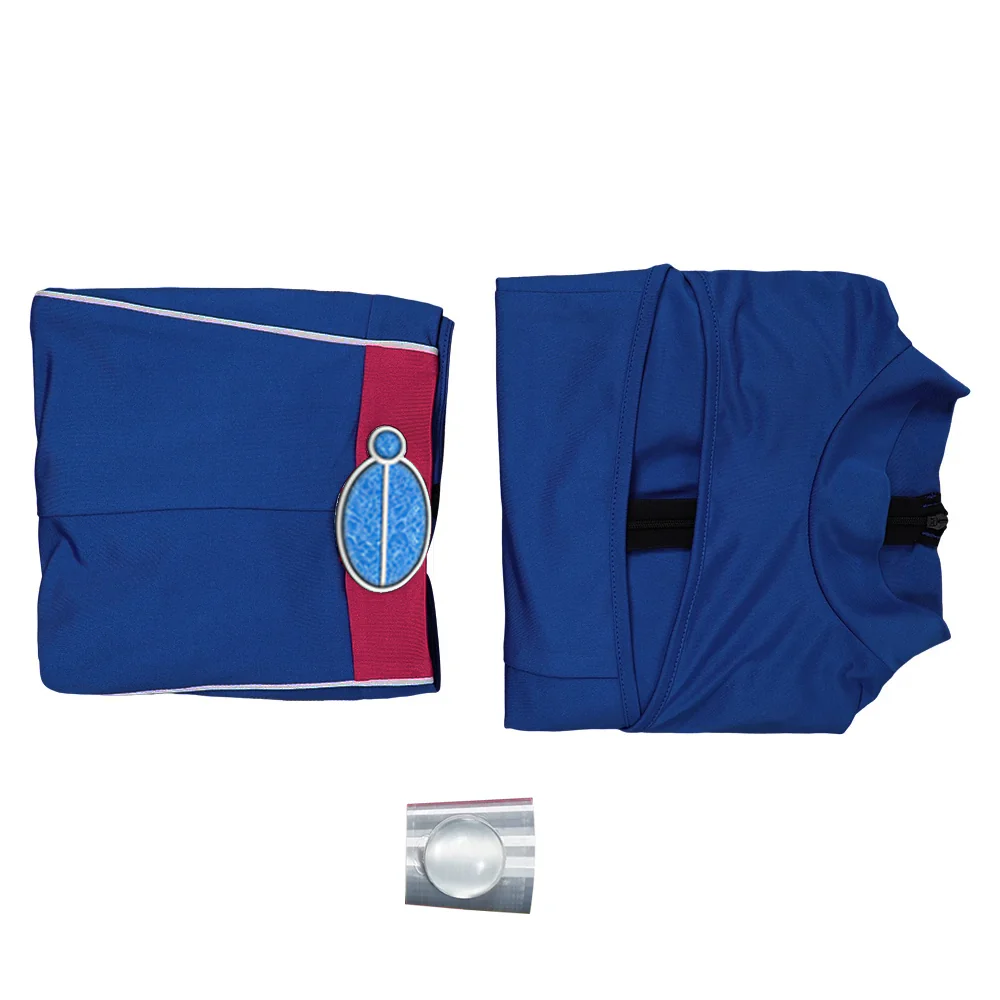 Addison Zombies Costume 3PCS Blue Addison Cosplay Outfit Top Shorts and Bracelet Set - Image 5