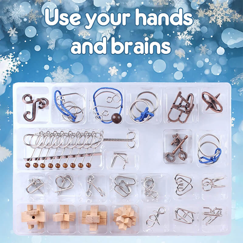 Kids Advent Calendar 2025 Puzzle Set 3D Metal and Wooden Puzzle Toy Christmas Gift Blind Box - Image 6