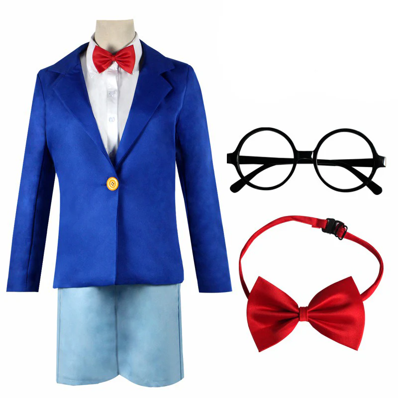 Kids Blue School Uniform Anime Case Closed Little Detective Suit for Cosplay - Image 3