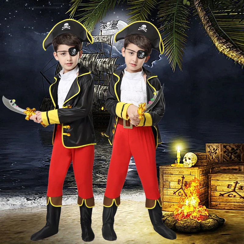 Kids Boys Pirate Halloween Cosplay Costumes - Image 8
