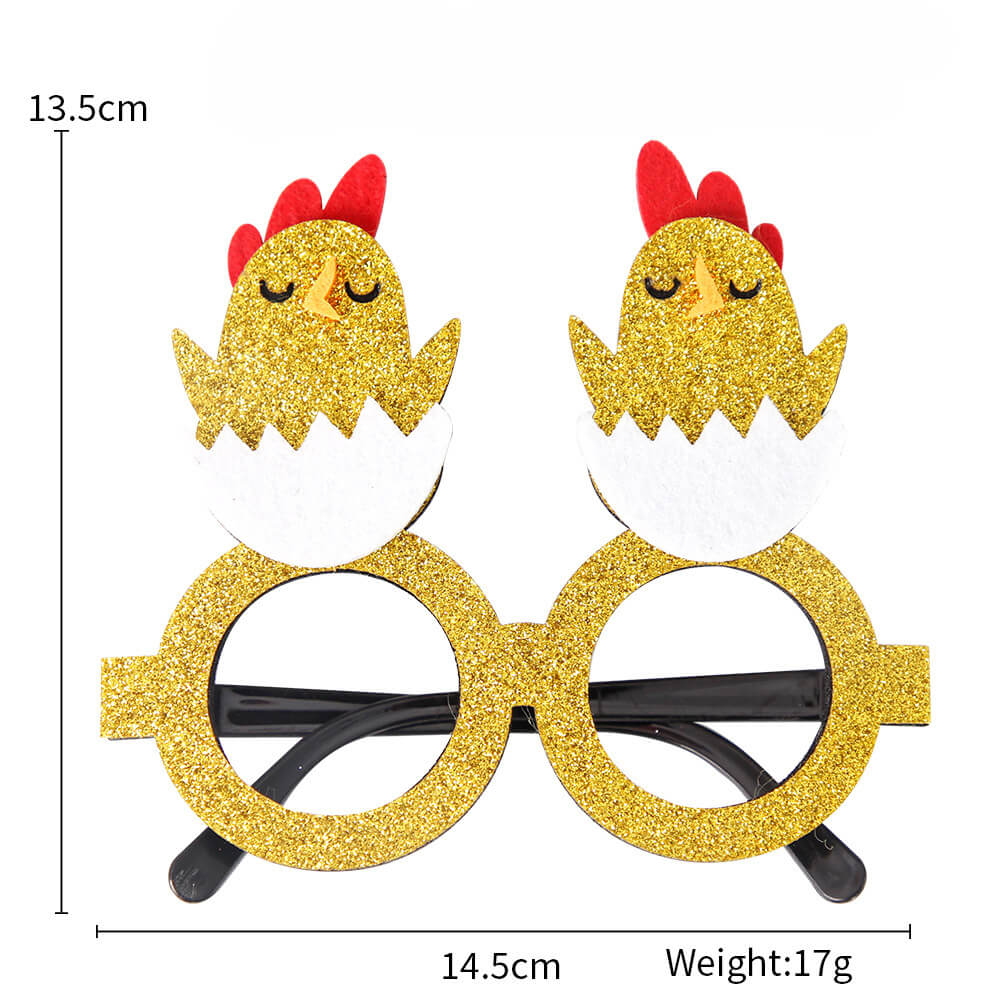 Kids Bunny Glasses 6pcs Hatching Eggs Easter Eyeglasses for Party Supplies Easter Chick Glasses - Image 2