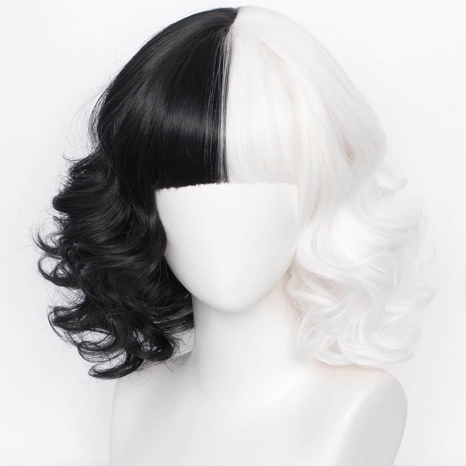 White/ Black Costume Cosplay Dress with Hood Halloween Cosplay Outfit - Image 10