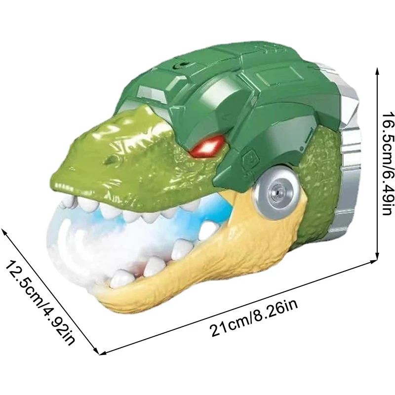 Kids Dinosaur Hand Puppet Spray Puppet Interactive Role-Play Toy with Sounds and Lights - Image 7