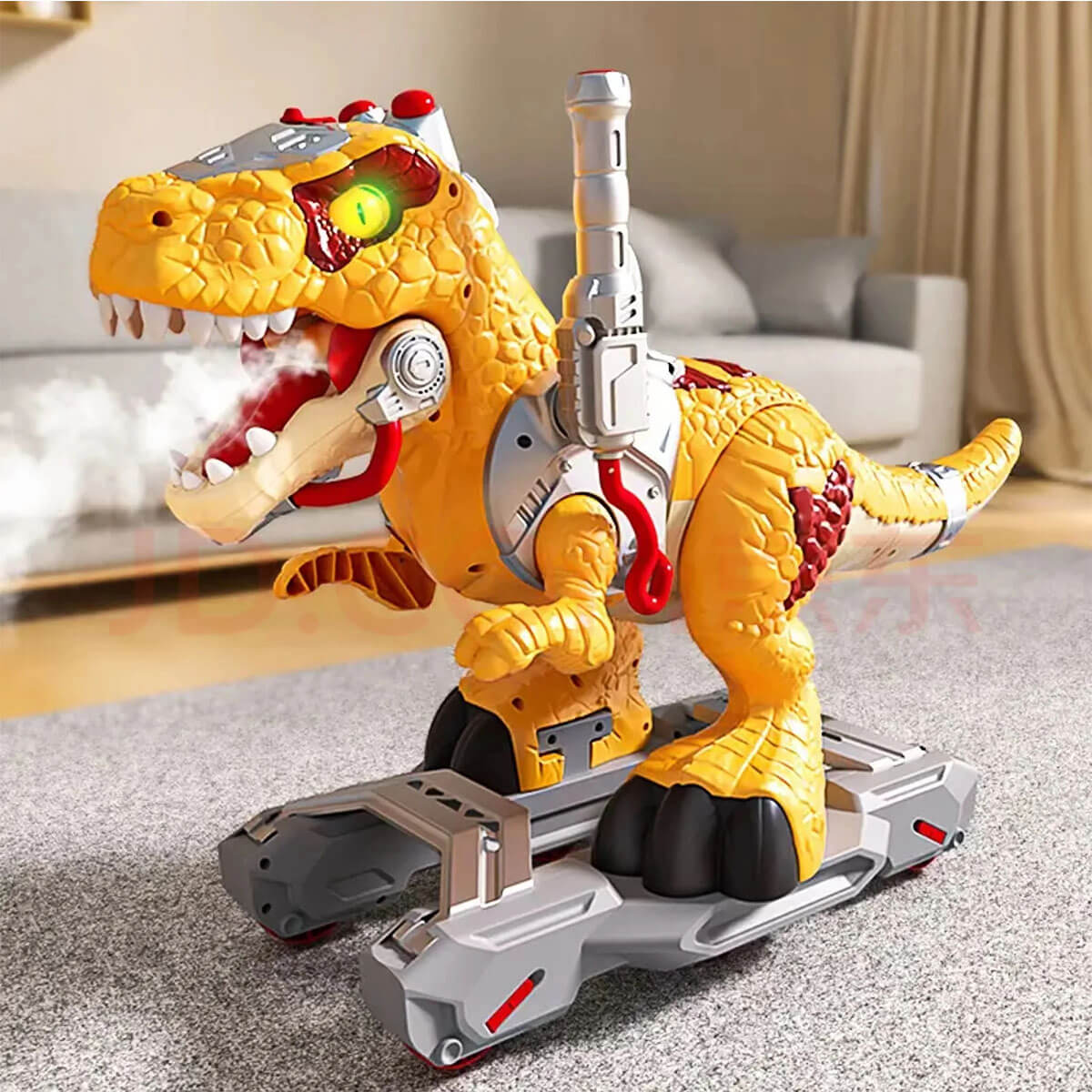 Kids Dinosaur Ride On Car Spray T-Rex Outdoor Indoor Ride-On Toy With Light & Music - Image 6