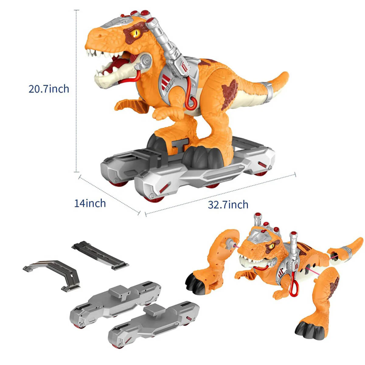 Kids Dinosaur Ride On Car Spray T-Rex Outdoor Indoor Ride-On Toy With Light & Music - Image 7