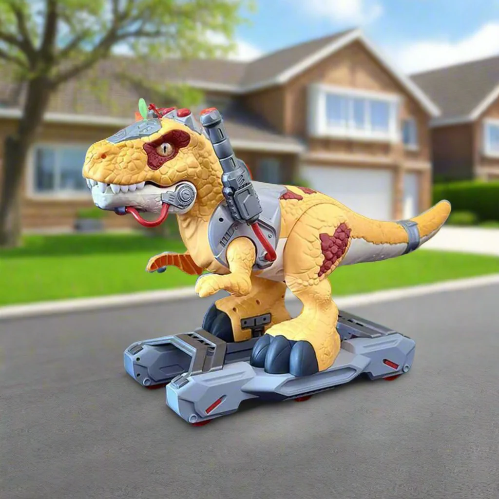 Kids Dinosaur Ride On Car Spray T-Rex Outdoor Indoor Ride-On Toy With Light & Music - Image 8