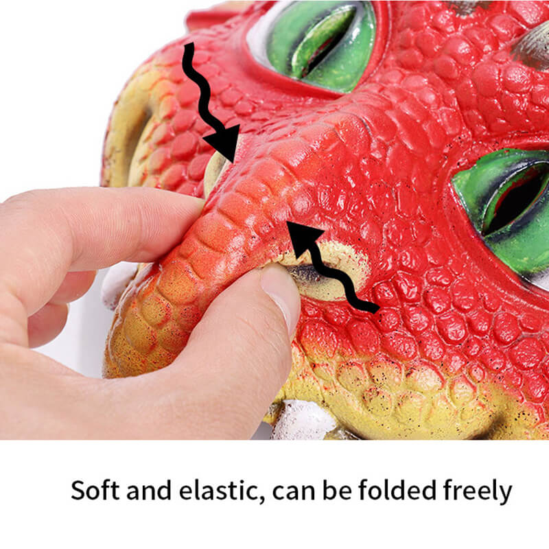 Kids Dragon Wings T-rex PU Mask Set Dinosaur Cosplay Costume Props for Halloween Dress Up - Image 8