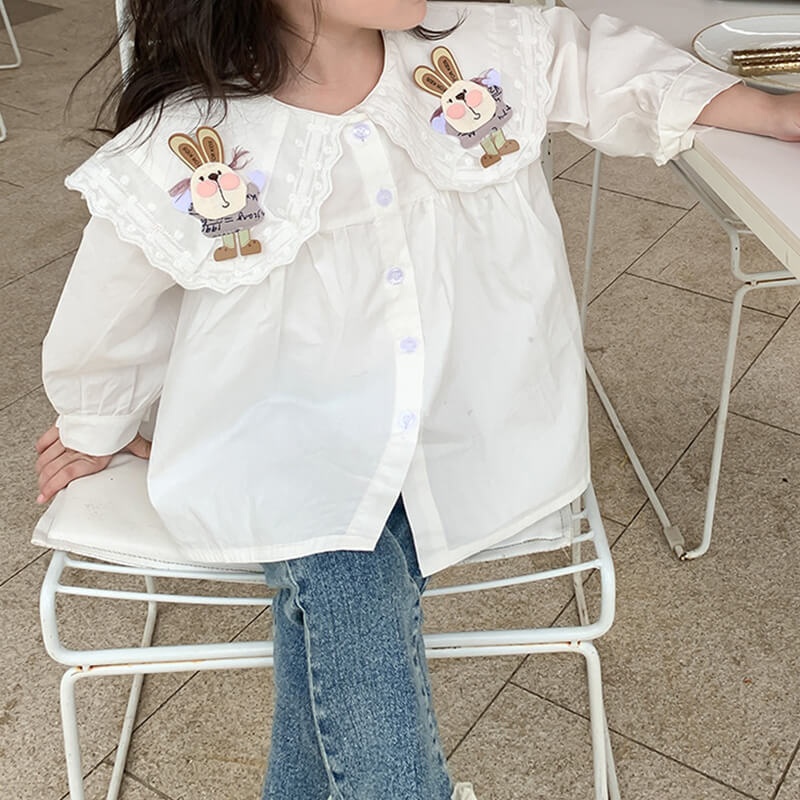 Kids Easter Costume Bunny Short sleeve Sweater and Shirt 2pcs Clothes Set Girls Cute Bunny Outfit - Image 6