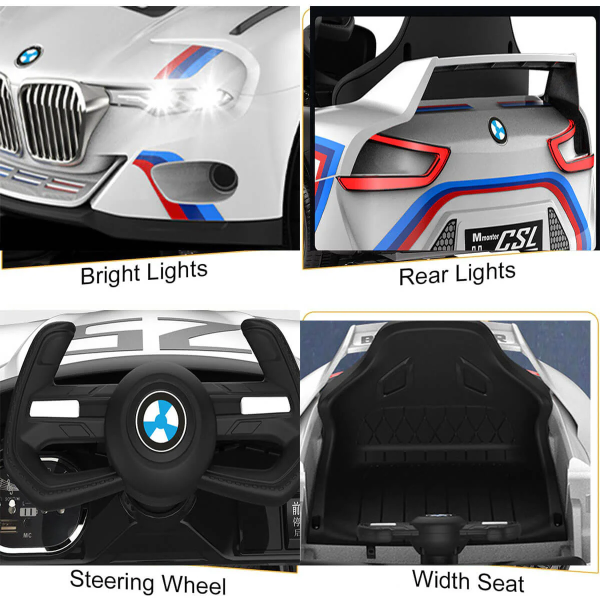 Kids Electric Car with Remote Control Ride on Car w/Rocking Function Light & Music For Boys & Girls - Image 7