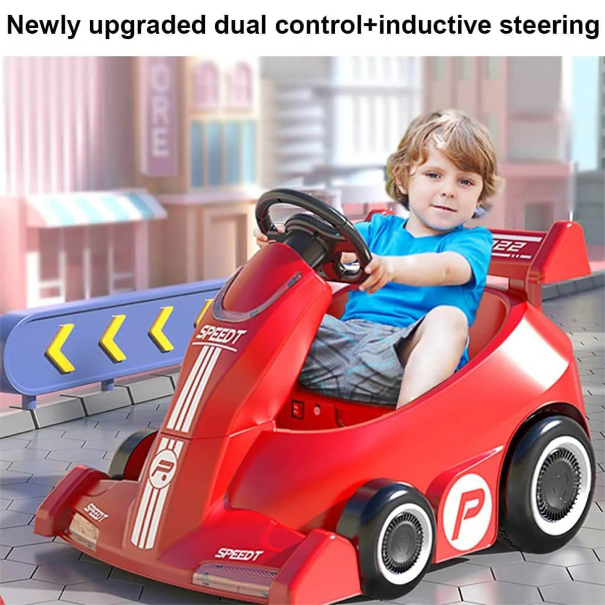 Kids Electric Go Kart with Remote & Adjustable Push Bar Dual Drive Drift Ride on Cars For Boys Girls - Image 8